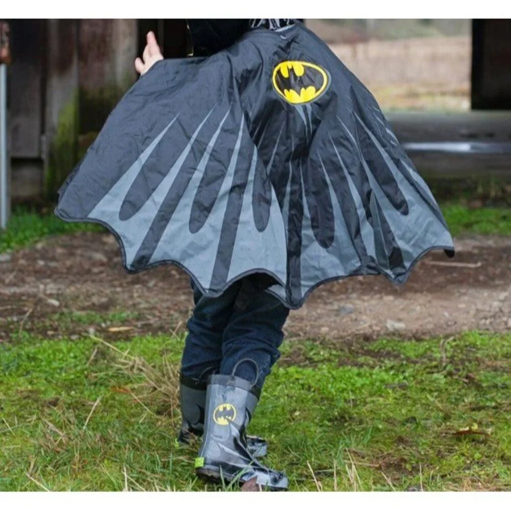Western Chief Kids Batman Everlasting Rain Coat Lined Cosplay Costume Unisex NEW